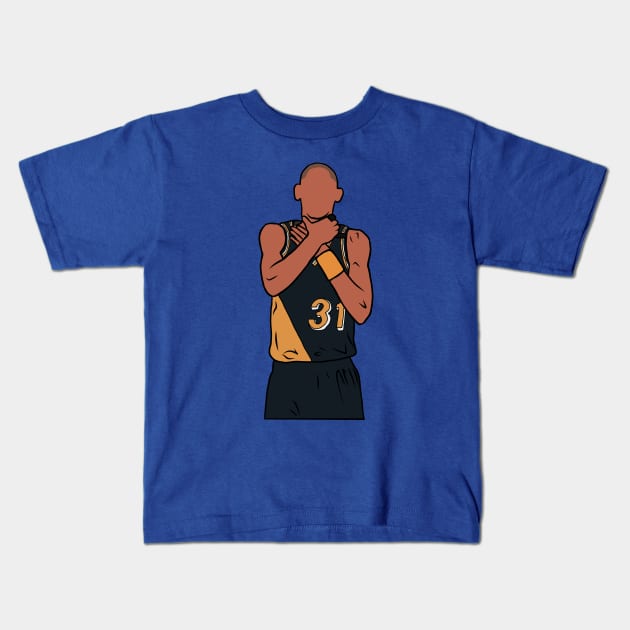 Reggie Miller Choke Kids T-Shirt by rattraptees